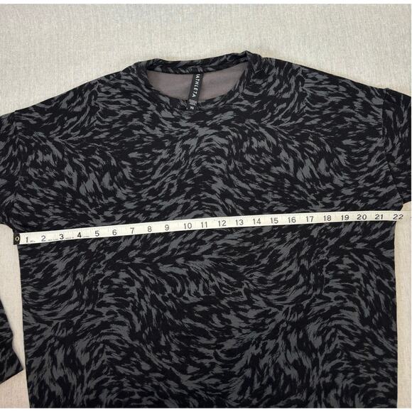 Athleta Womens XS Studio to street Black Lynx pullover yoga pilates - Picture 4 of 8
